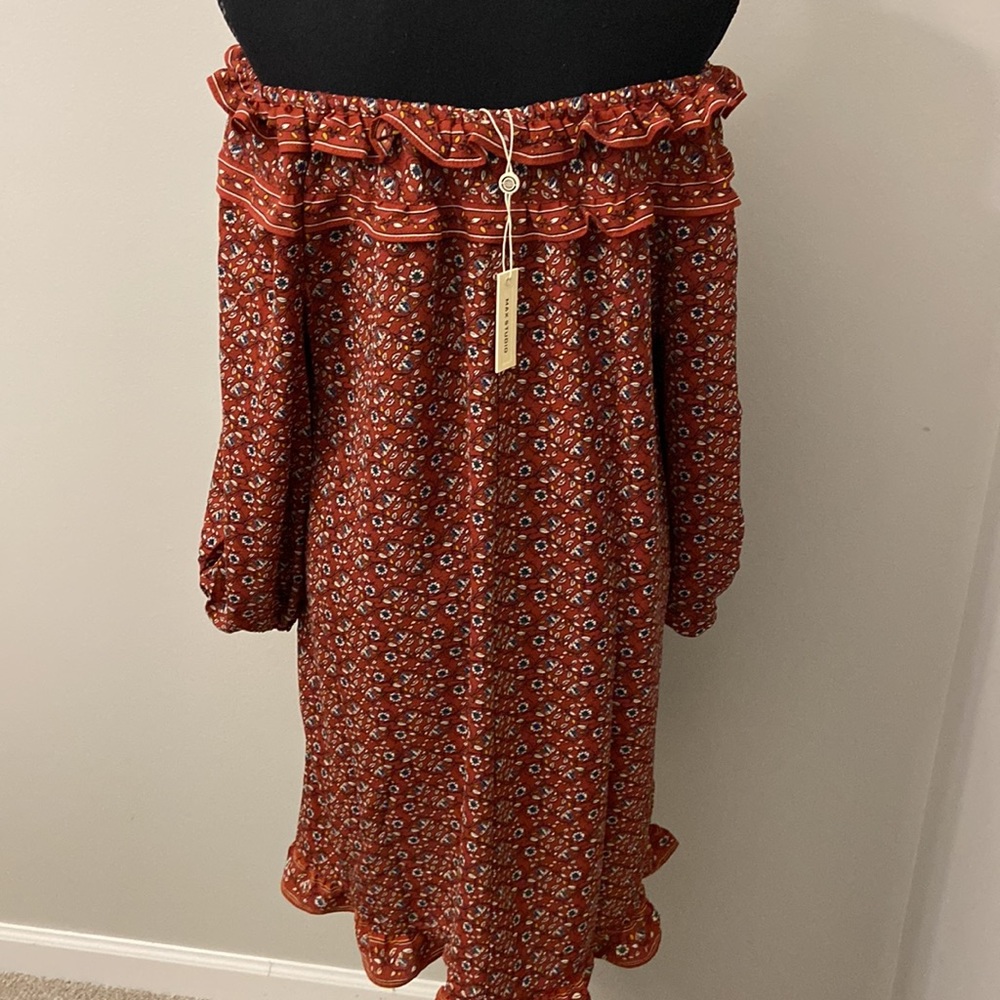 Max Studio Off Shoulder Boho Dress, Size Small
